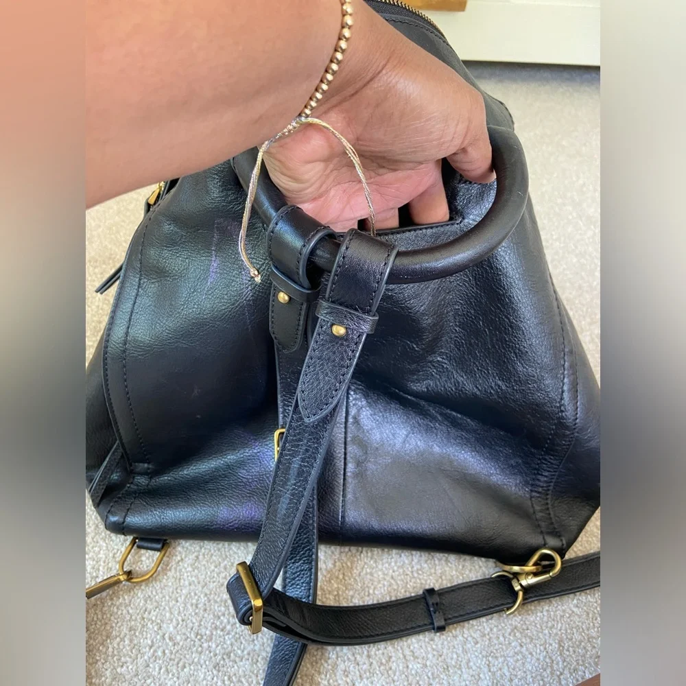 Fossil Black Parker Leather Backpack